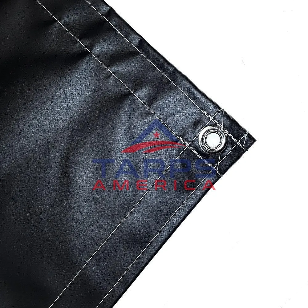 18 oz Heavy Duty Black Coated Vinyl Tarp by AtlasShield®