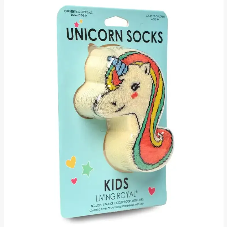 3D Packaged Crew Socks - Unicorns - "Stay Magical"