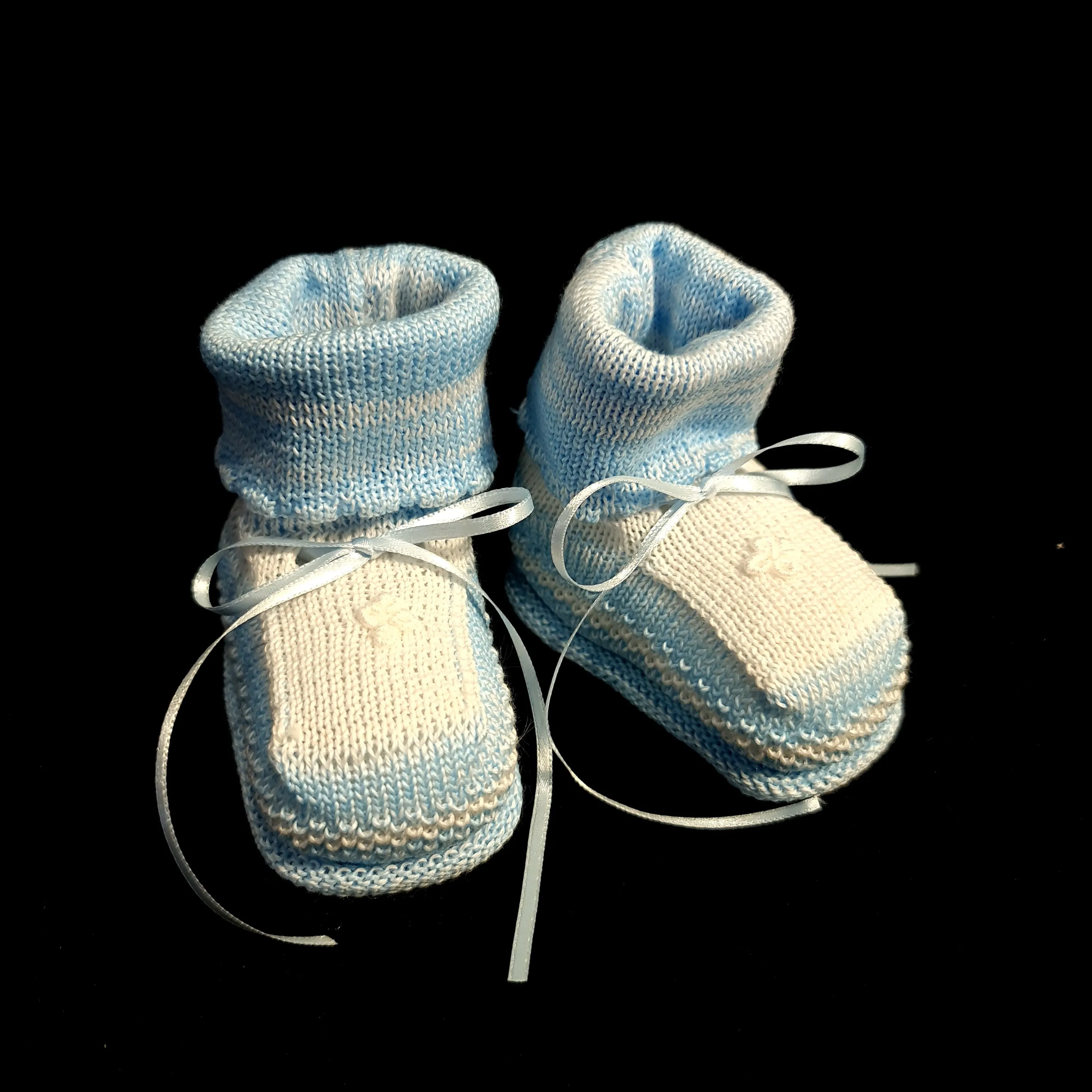 80578 Will Beth Knit booties - white or blue