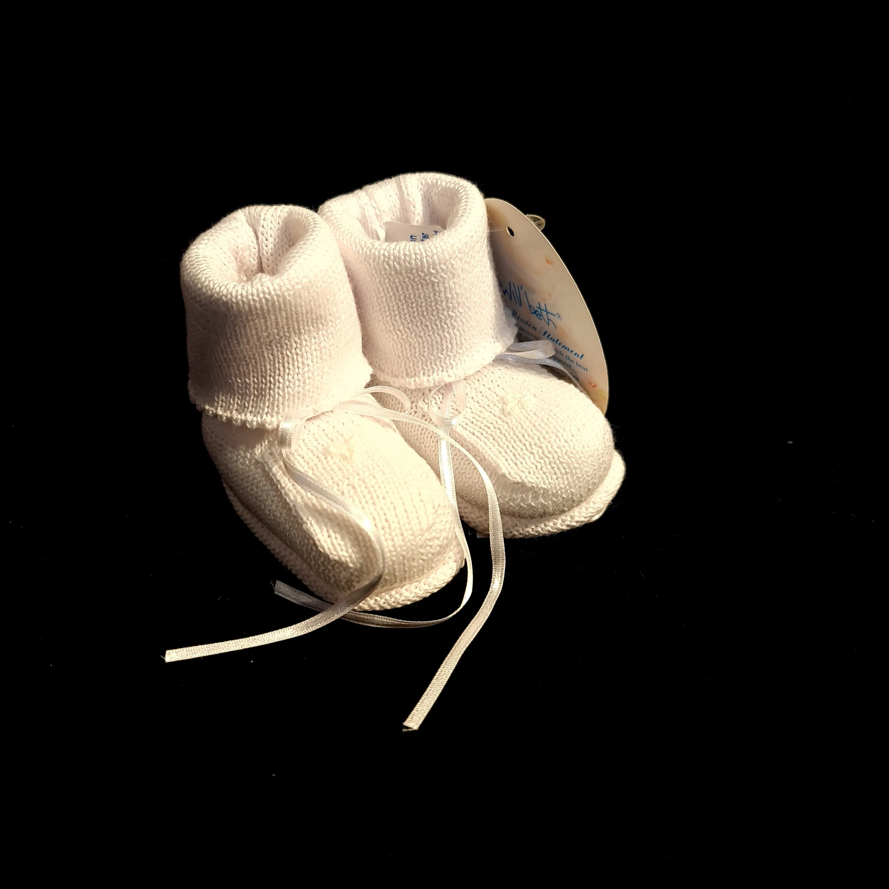 80578 Will Beth Knit booties - white or blue