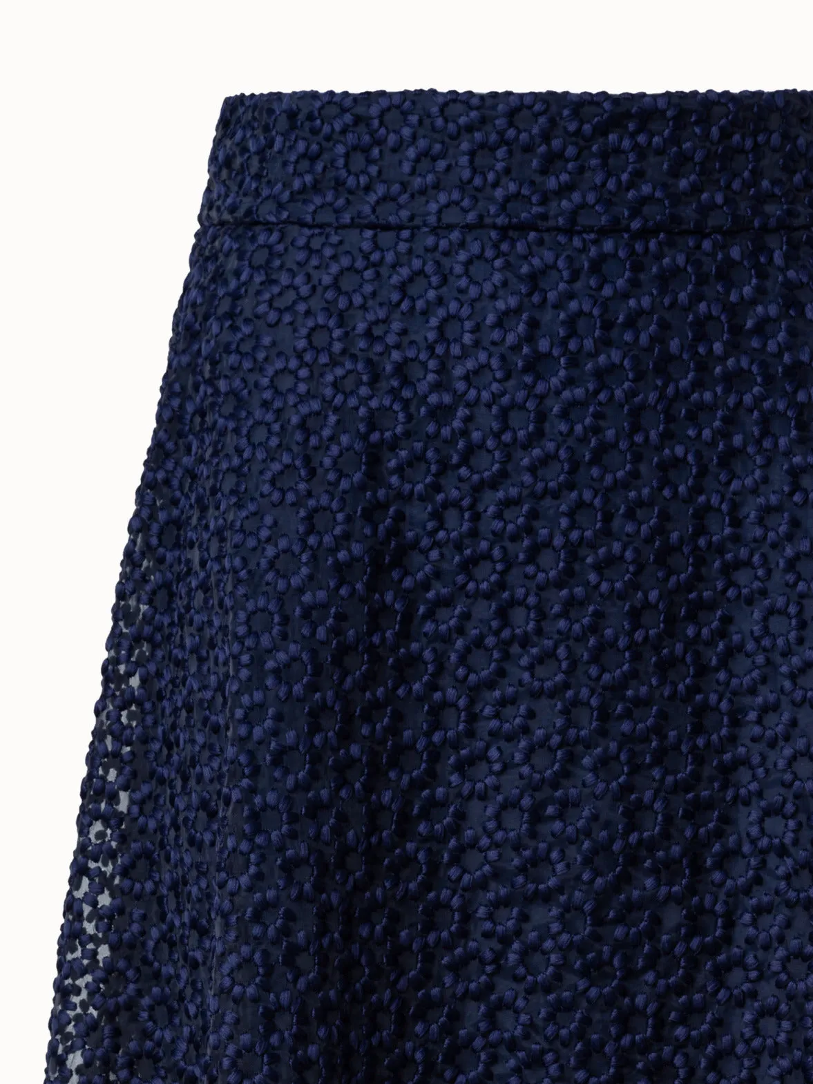 A-Line Skirt with St. Gallen Flower Embroidery
