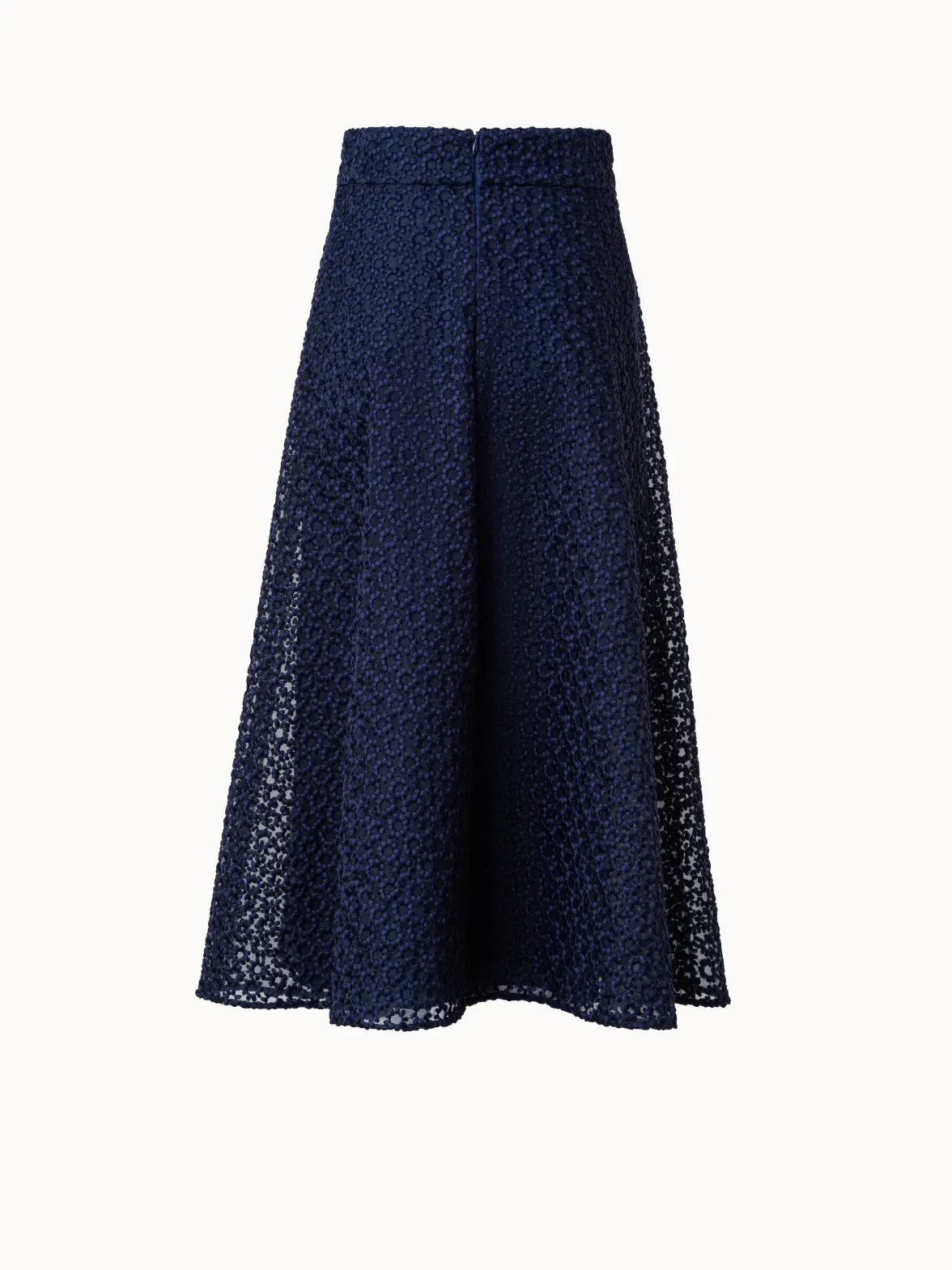 A-Line Skirt with St. Gallen Flower Embroidery