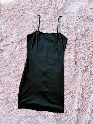 Alanis Chain Detail Mini Dress - Black