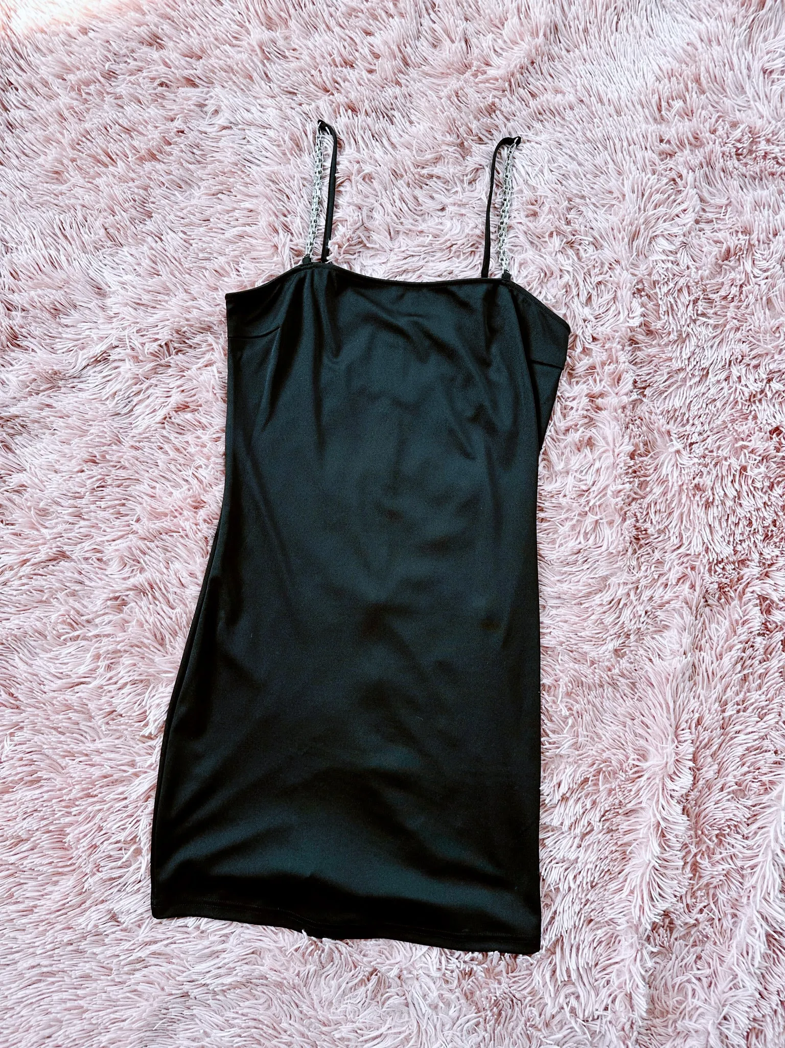Alanis Chain Detail Mini Dress - Black