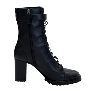 Alexandre Birman Black Lace Up Boots, 40