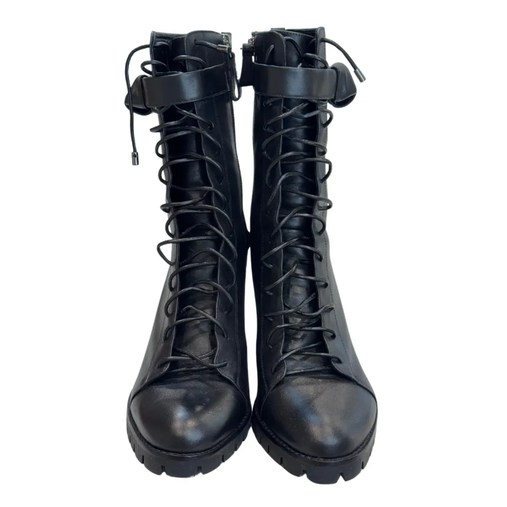 Alexandre Birman Black Lace Up Boots, 40