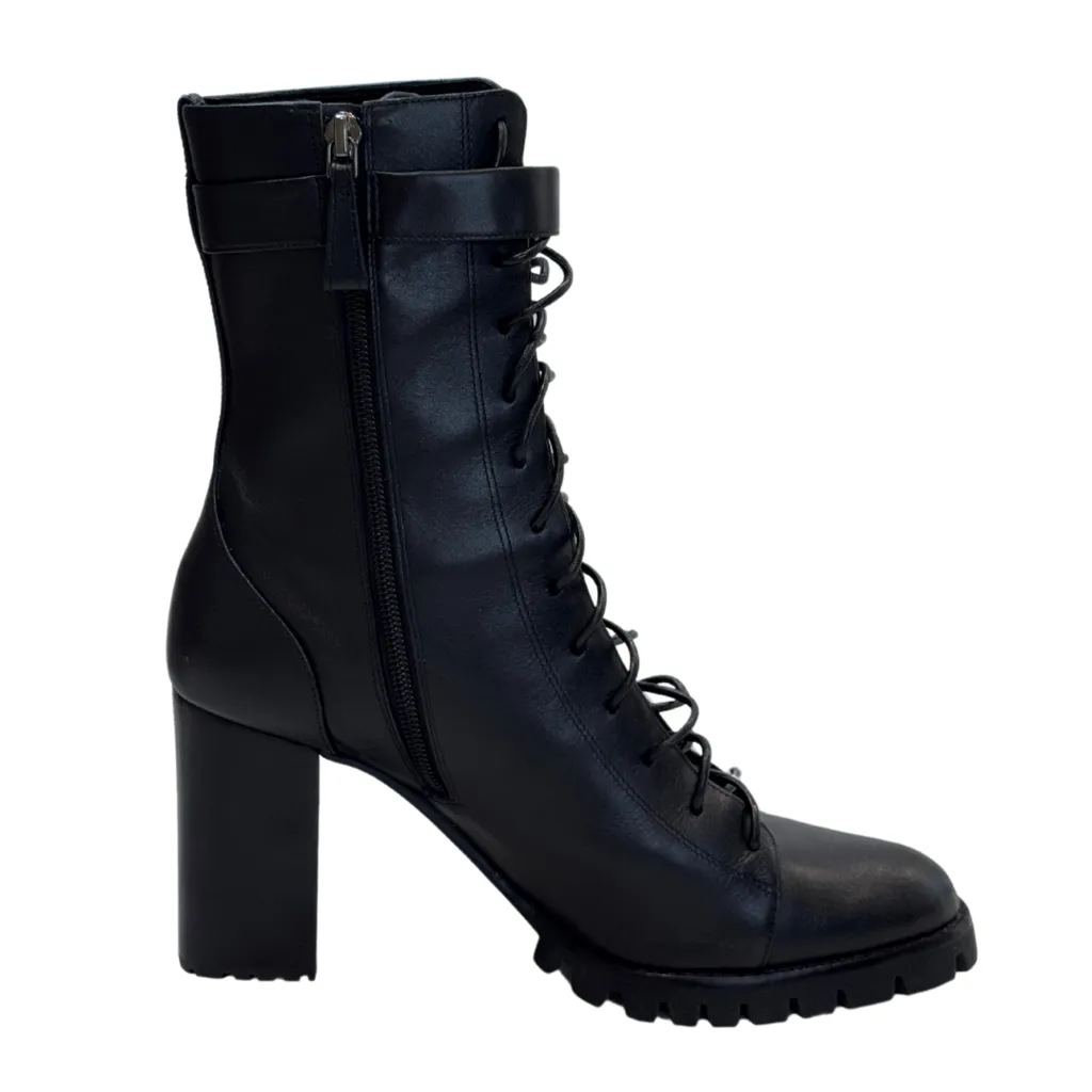Alexandre Birman Black Lace Up Boots, 40