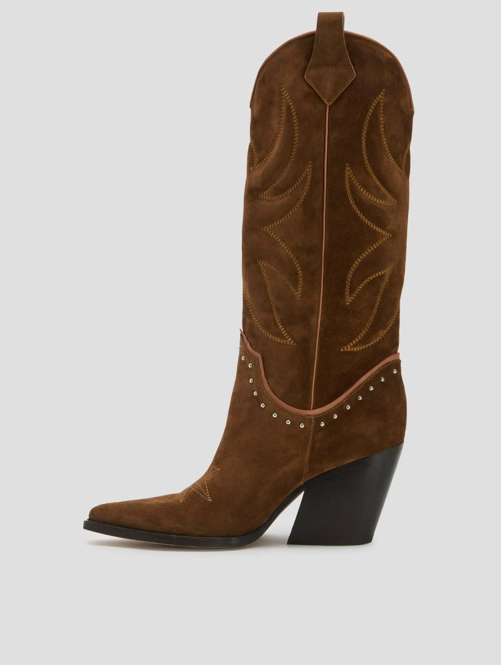 ALISON 80MM WESTERN BOOT IN ROCK SUEDE - Woman