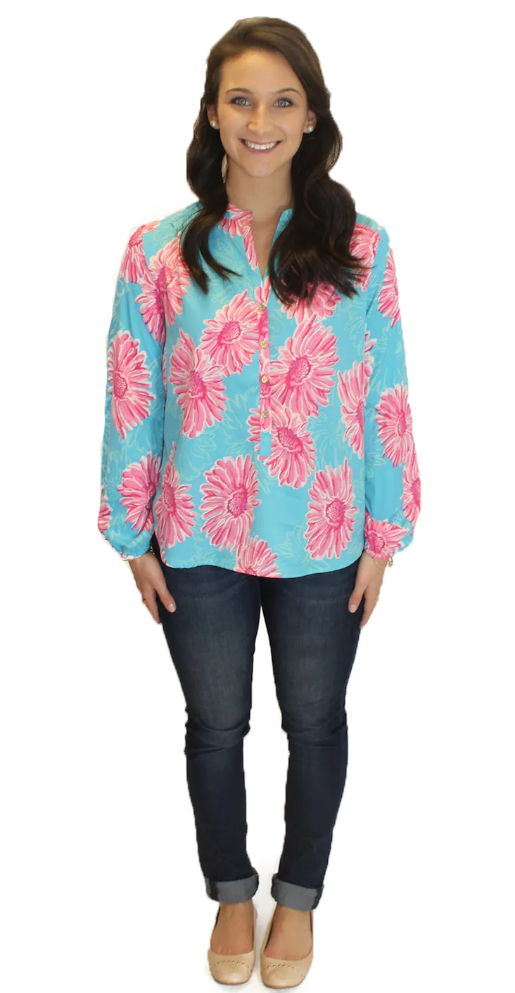 Amelia Long Sleeve Blouse - Floral Print