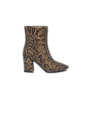 Aquatalia W Shoe Size 7 'Palomina' Snake Print Chunky Heel Bootie