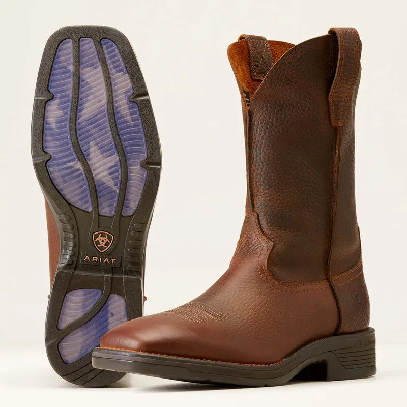 Ariat® Men's "Ridgeback Rambler" Western Boots - Brown Oiled Rowdy