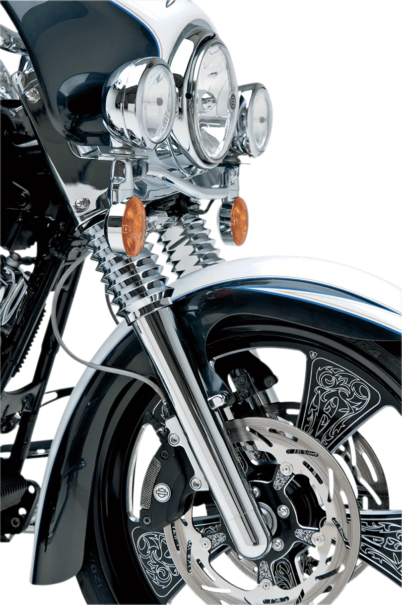 Arlen Ness 06-513 Hot Legs Dual Disc Fork Leg Set - Deep Cut - Black