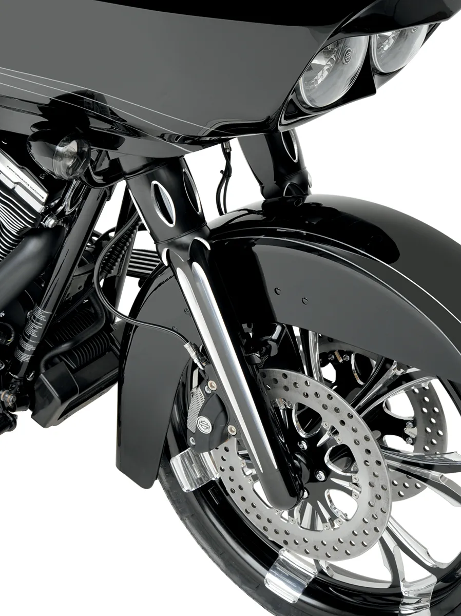 Arlen Ness 06-513 Hot Legs Dual Disc Fork Leg Set - Deep Cut - Black