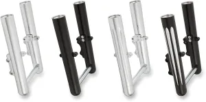 Arlen Ness 06-513 Hot Legs Dual Disc Fork Leg Set - Deep Cut - Black