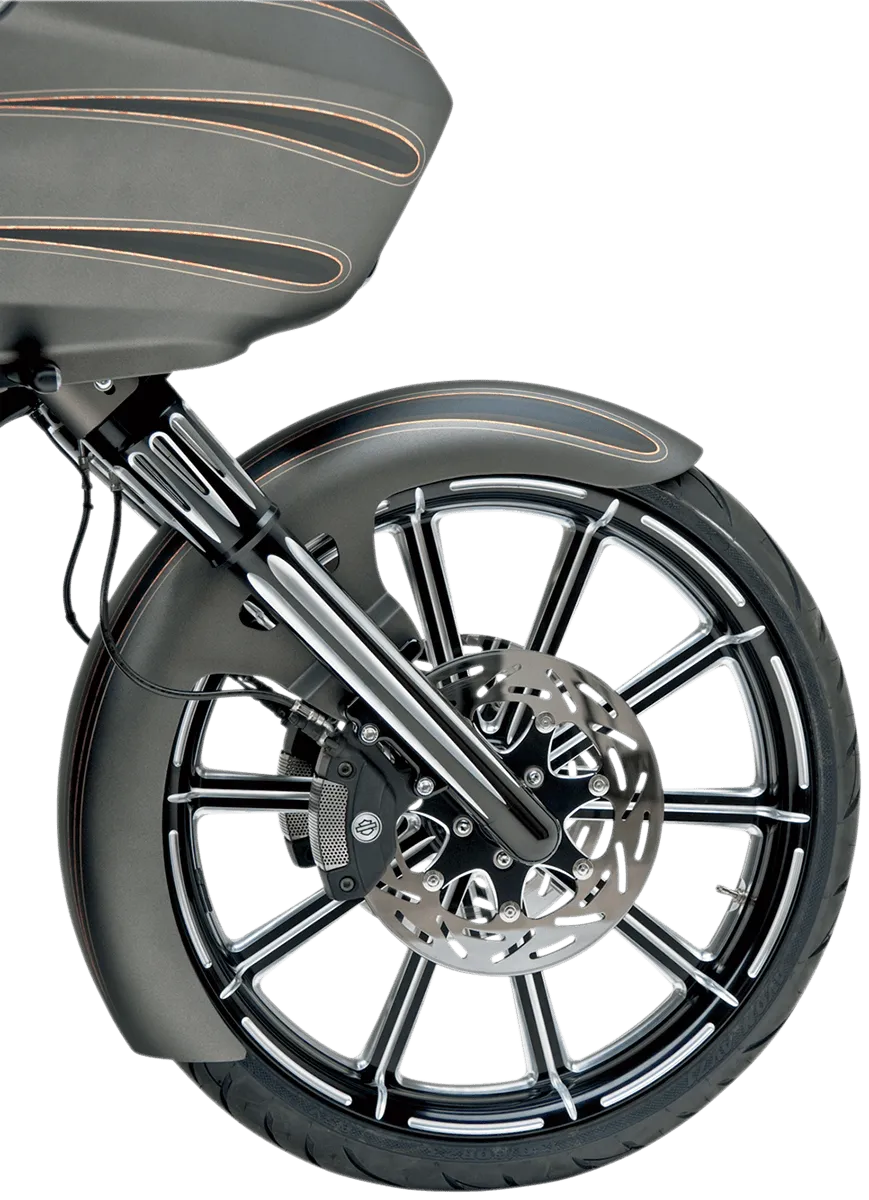 Arlen Ness 06-513 Hot Legs Dual Disc Fork Leg Set - Deep Cut - Black