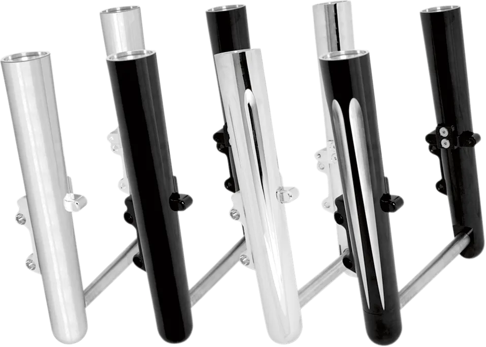 Arlen Ness 06-513 Hot Legs Dual Disc Fork Leg Set - Deep Cut - Black