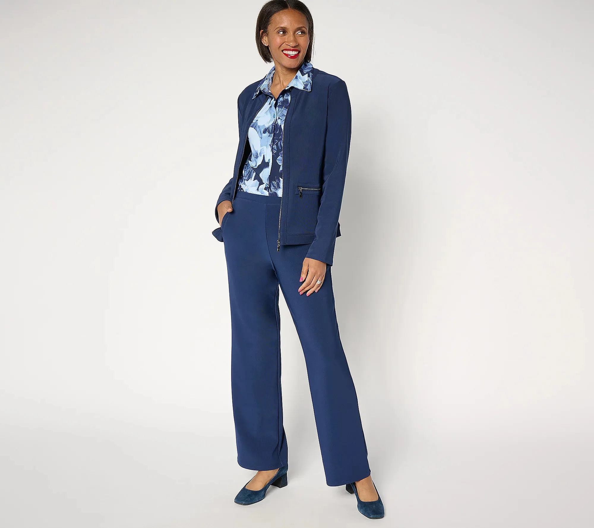 Attitudes by Renee Regular Euro Knit Jacket and Pant Set