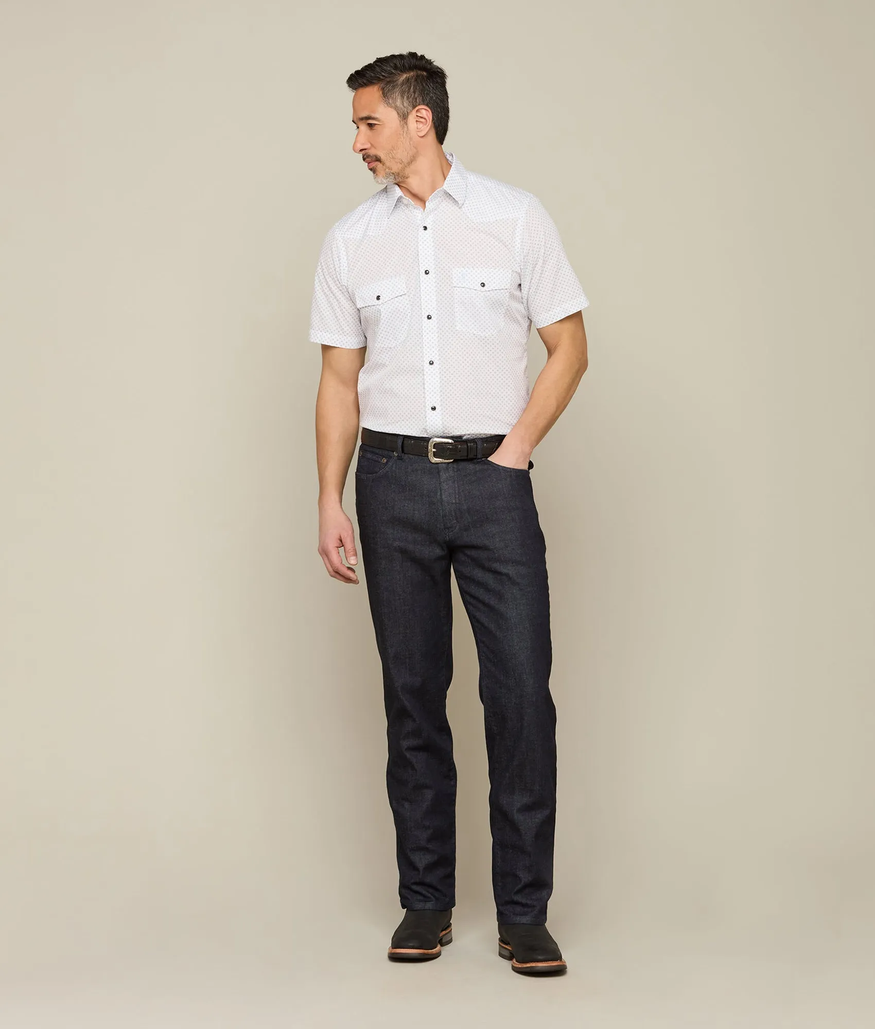 Austin :: Blue And Navy Circle Print