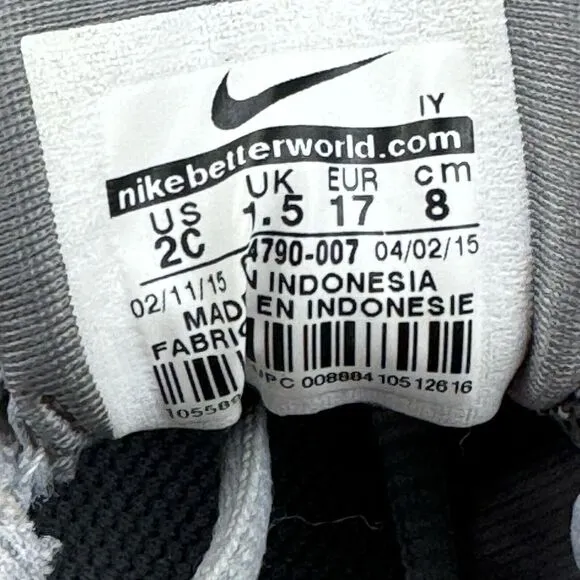 Baby Nike Lil Posite‎ One CB Wolf Grey Athletic Casual Sneakers Shoes Size 2 C