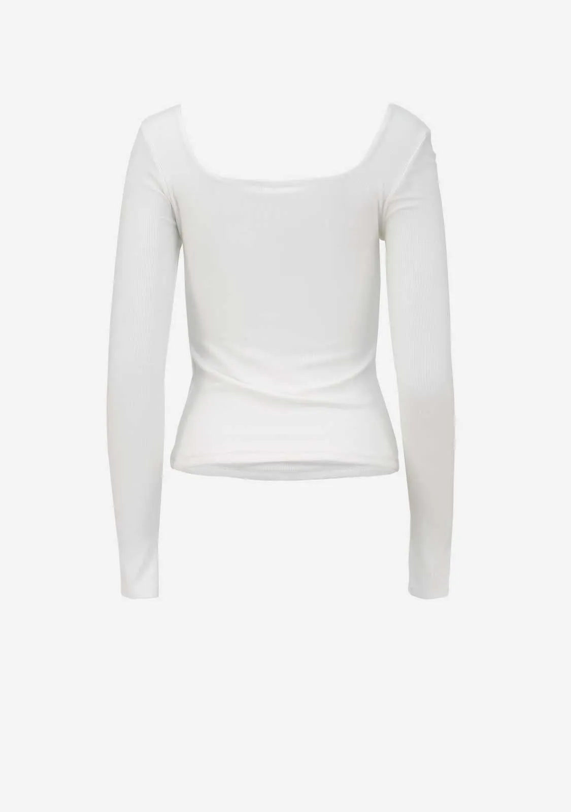 Baby Rib Square Neck L/S Top