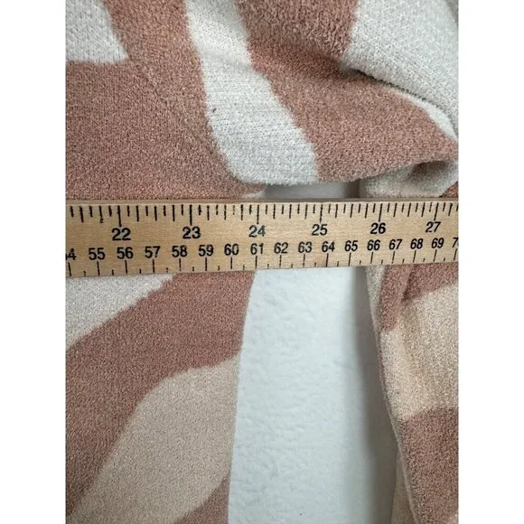 Barefoot Dreams CozyChic Ultra Lite Ocean Reef rose mist sweater sz 1X
