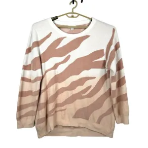 Barefoot Dreams CozyChic Ultra Lite Ocean Reef rose mist sweater sz 1X