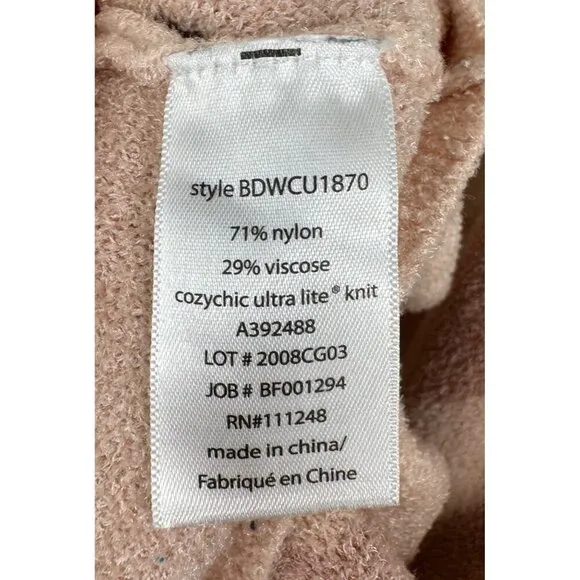 Barefoot Dreams CozyChic Ultra Lite Ocean Reef rose mist sweater sz 1X