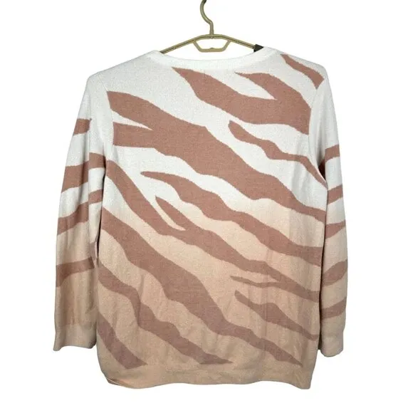 Barefoot Dreams CozyChic Ultra Lite Ocean Reef rose mist sweater sz 1X