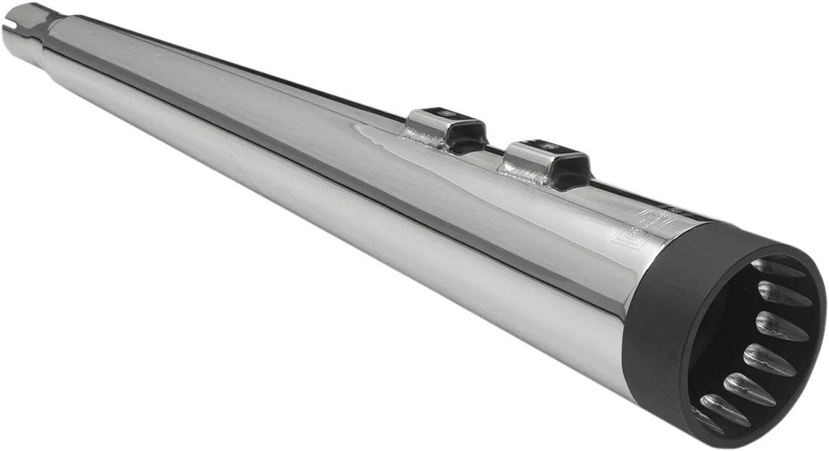 Bassani Manufacturing 1F57DNT5B 4in. DNT Megaphone Muffler with Acoustically Tuned Baffle - Black with Black End Cap