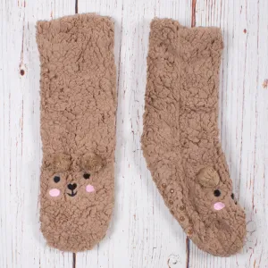 Beary Comfy Sherpa Lined Socks