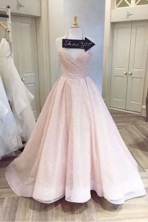 Beautiful Prom Dresses Sweetheart Long Sparkly Charming Prom Dress Evening Dress OHC449