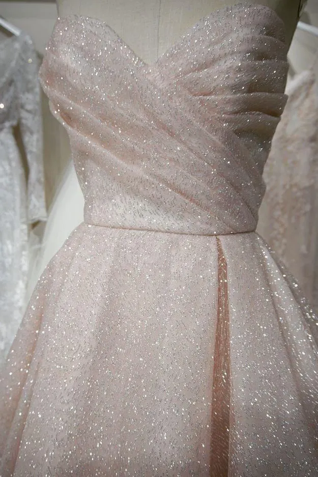 Beautiful Prom Dresses Sweetheart Long Sparkly Charming Prom Dress Evening Dress OHC449