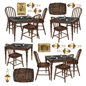 Beistle Saloon Table Props - Party Supply Decoration for Western