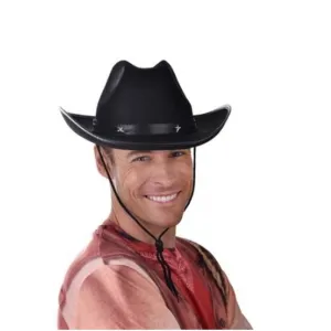 Black Cowboy Hat with Silver Star Studs on Band