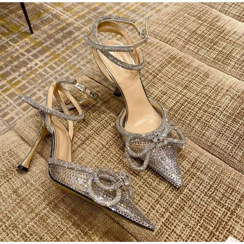 Bling Bling Rhinestones Double bowknot Shoes