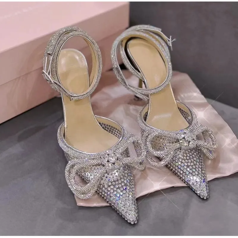 Bling Bling Rhinestones Double bowknot Shoes