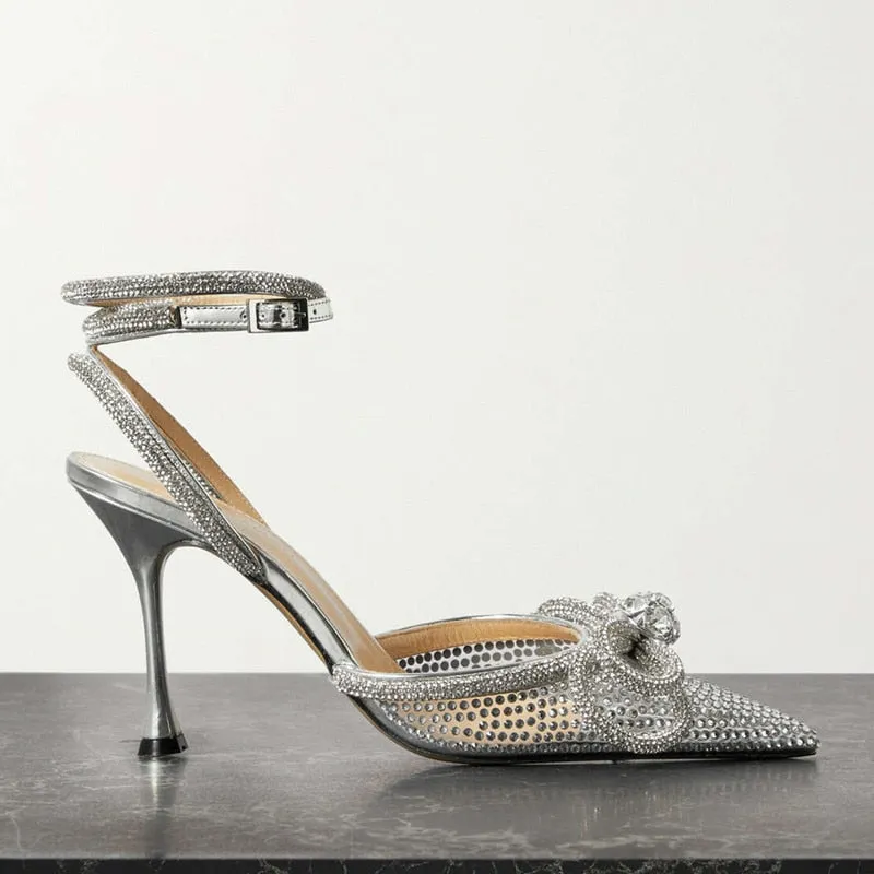 Bling Bling Rhinestones Double bowknot Shoes