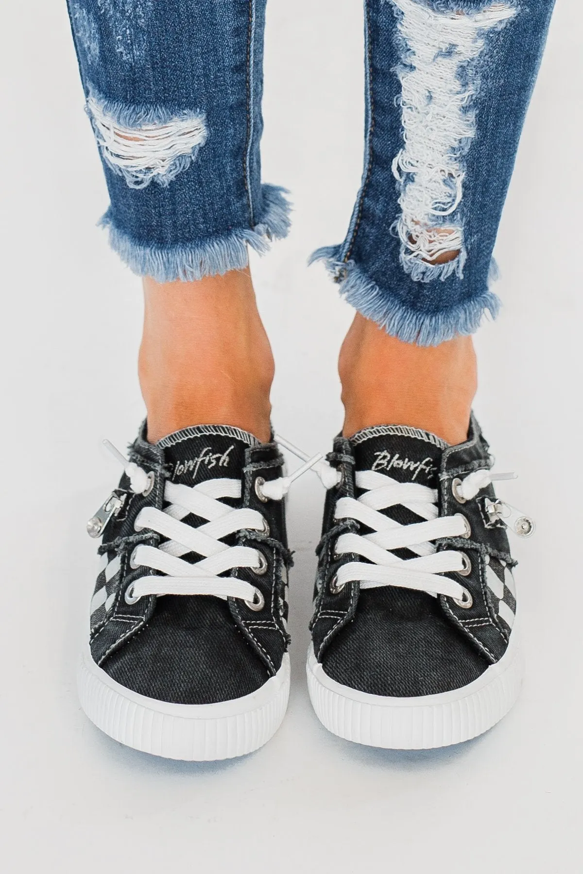 Blowfish Fruit- Black Munky Check Print