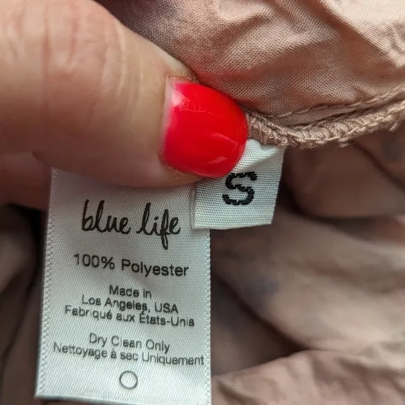 Blue Life Flirty Tie Dye Ruffle V-neck Sleeveless Romantic Beach Romper Dress S