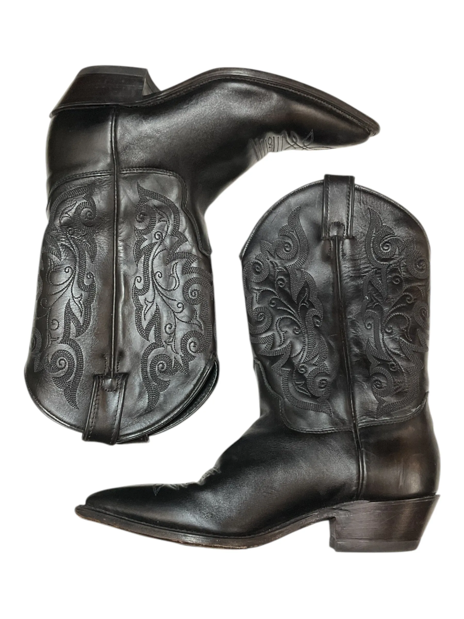 Boots Western By Justin In Black, Size: 9