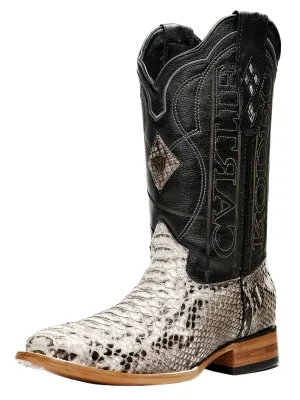 Botas Vaqueras Rodeo Exoticas de Python Original para Hombre 'Rodeo Cartie' - ID: RC-PYT-NA