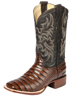 Botas Vaqueras Rodeo Imitacion de Caiman Belly Grabado en Piel Vacuno para Hombre 'El Señor de los Cielos' - ID: 44937