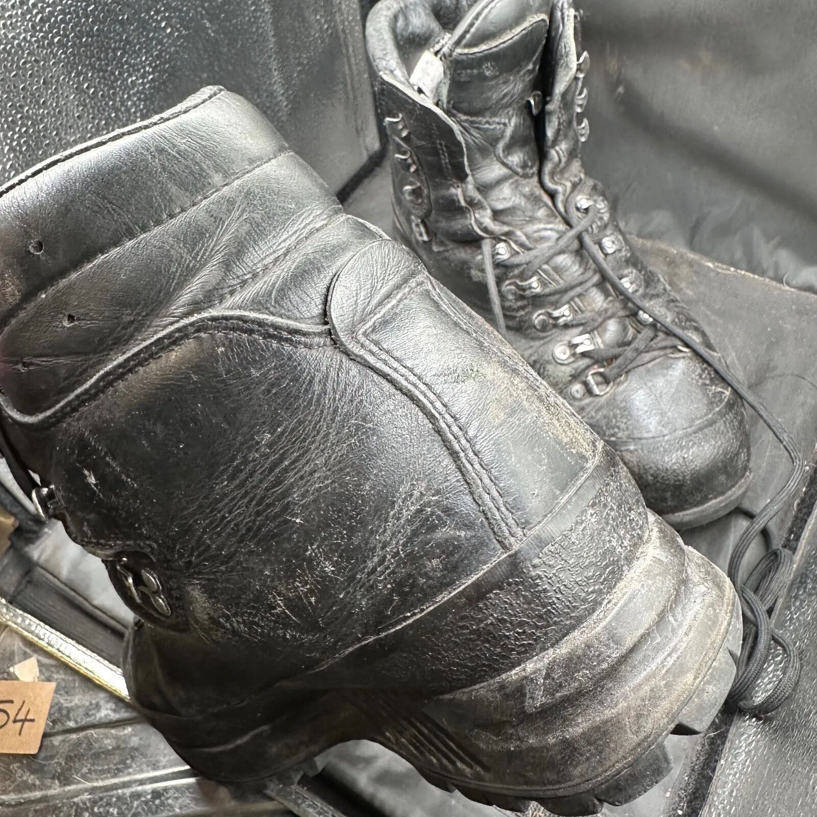 British Army Black Leather Heavy Duty Combat Boots - Size EU 43 - UK 9