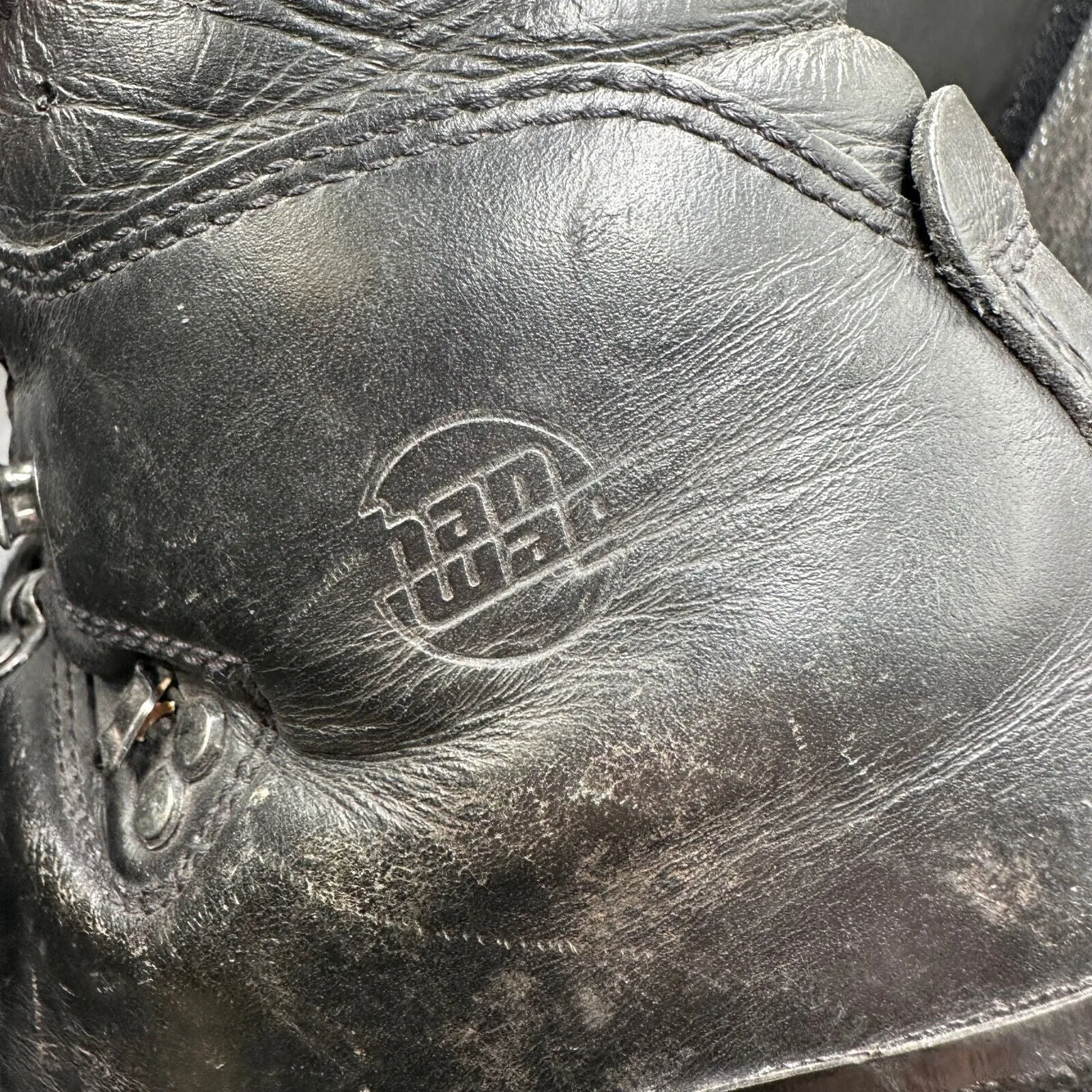 British Army Black Leather Heavy Duty Combat Boots - Size EU 43 - UK 9