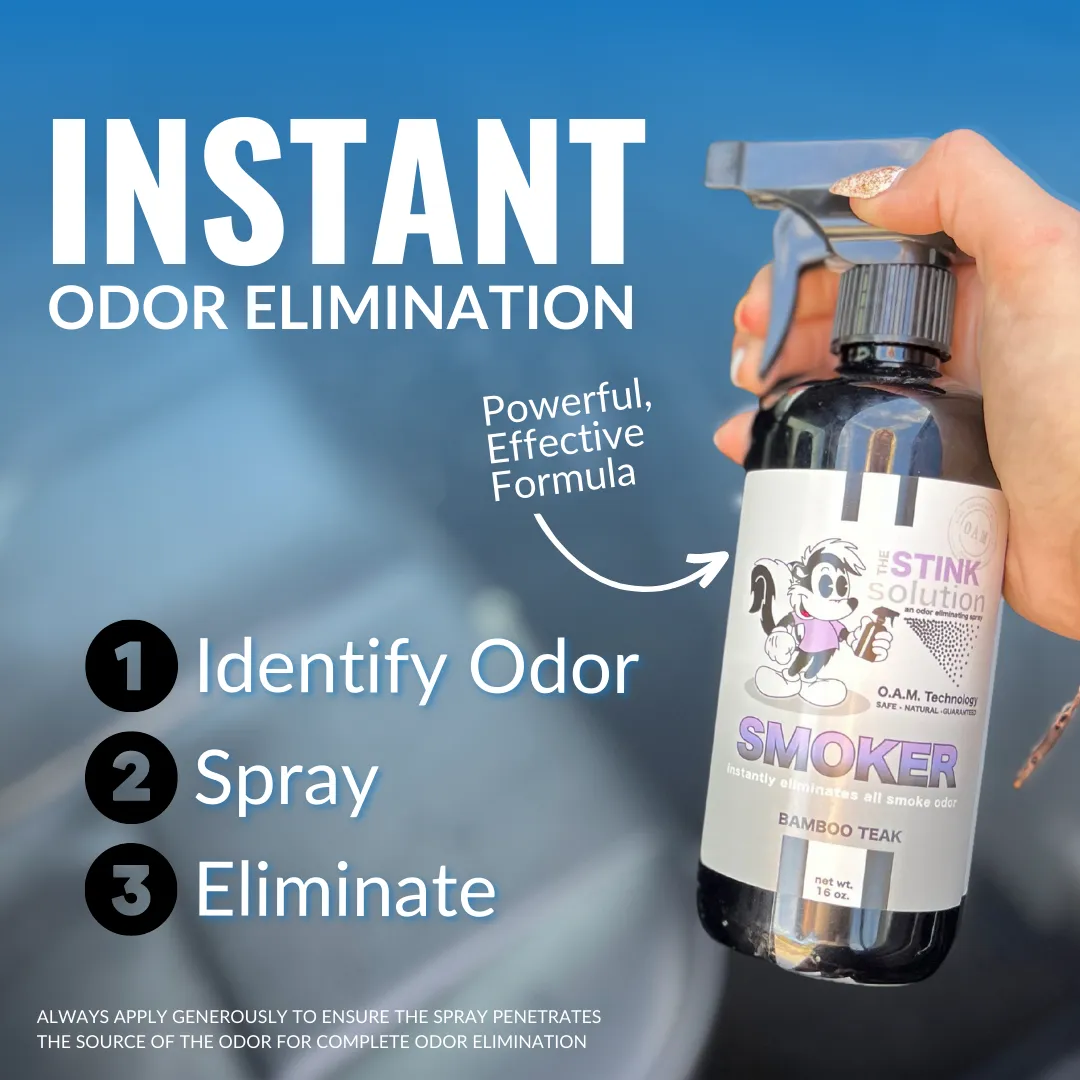 Buy 2 Get 1 FREE - Two Smoke Odor Eliminating Sprays (Bamboo Teak)   One For Any Odor Eliminating Spray (Tranquility) 16 oz