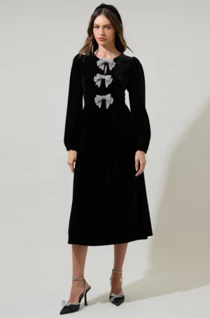 Camille Velvet Black Dress