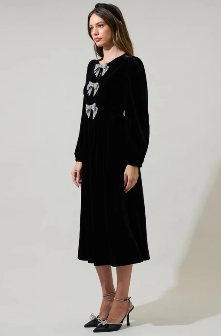 Camille Velvet Black Dress