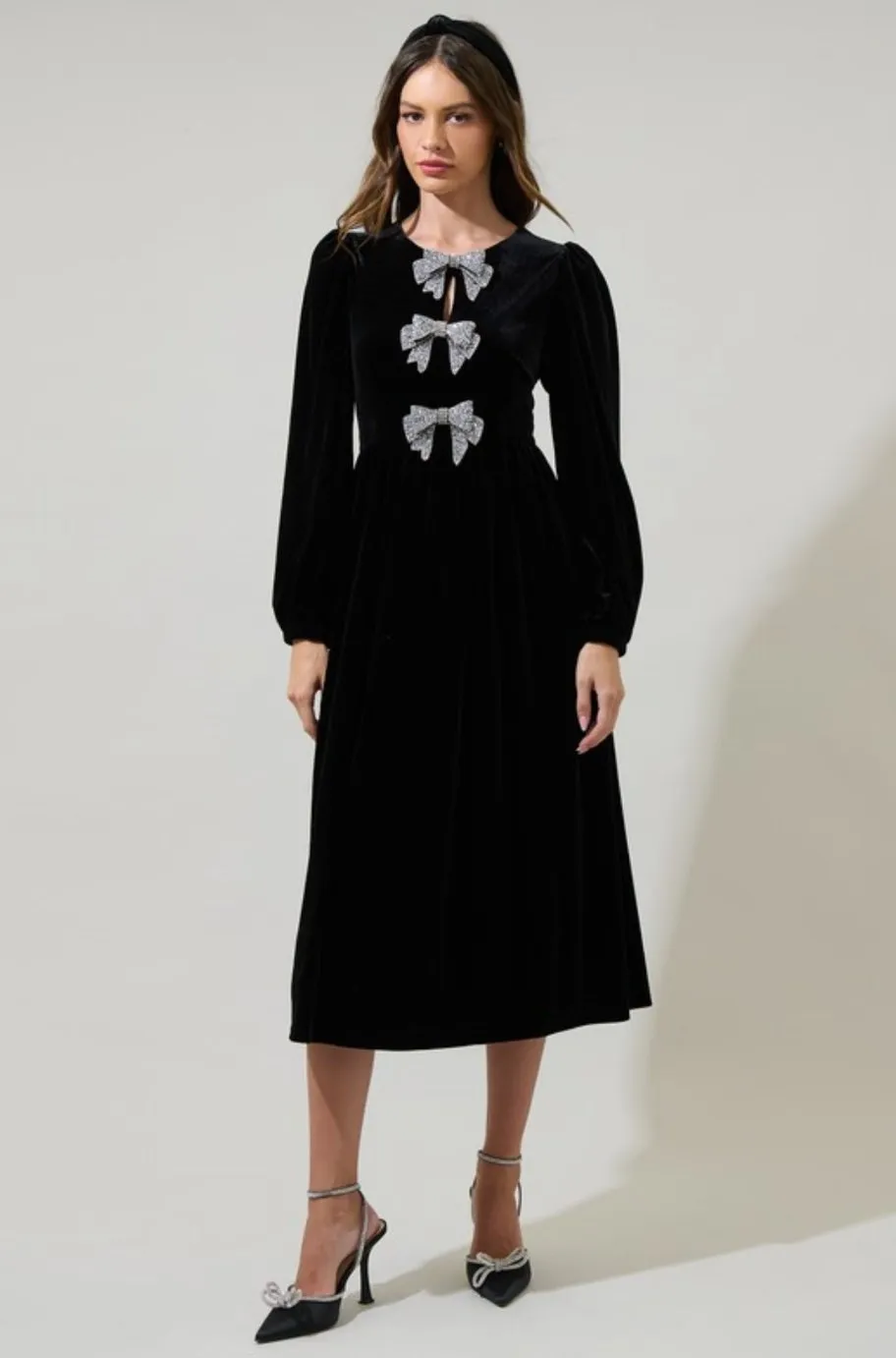 Camille Velvet Black Dress