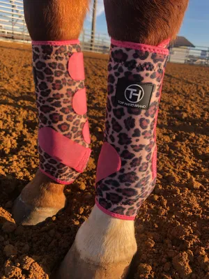Cheetah and Pink Sport Boots
