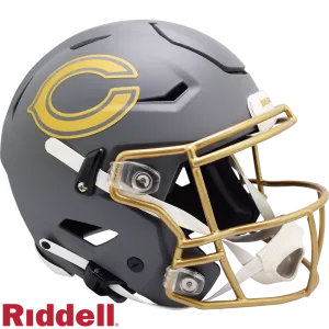 Chicago Bears Helmet Riddell Authentic Full Size SpeedFlex Style Slate Alternate